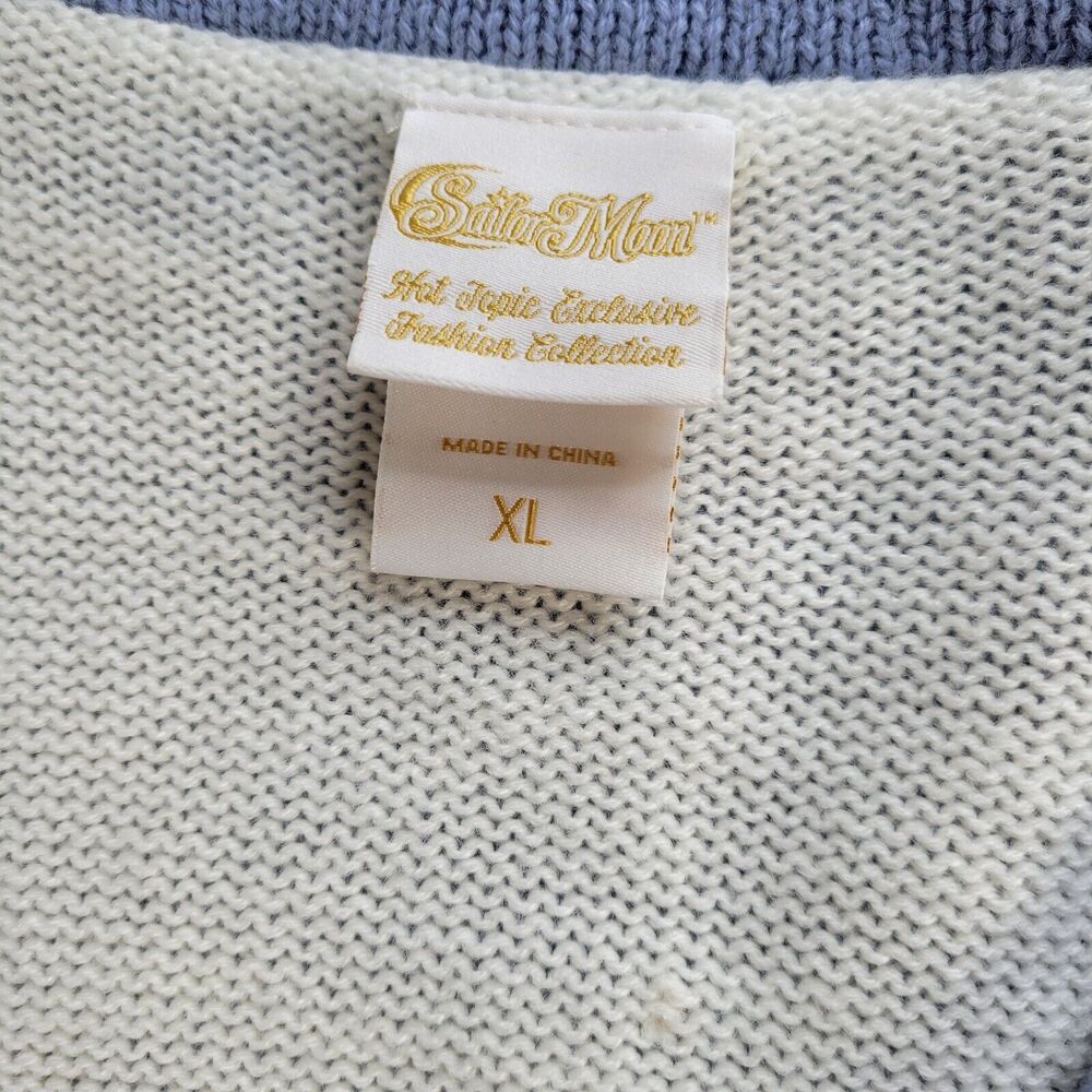 Sailor Moon Hot Topic Cardigan XL School Uniform Moon Sceptor Brooch Sweater - Picture 6 of 11